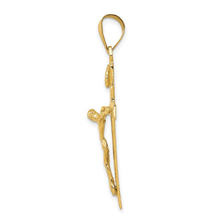 14k Yellow Gold Inri Crucifix Pendant C1346