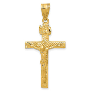 14k Yellow Gold Inri Crucifix Pendant C1346