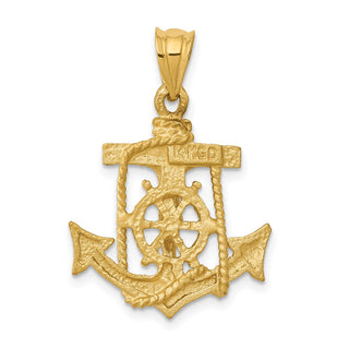 14k Yellow Gold Mariners Cross Pendant C139