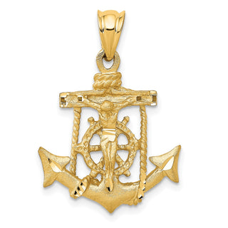 14k Yellow Gold Mariners Cross Pendant C139