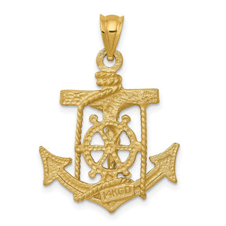 14k Yellow Gold Mariners Cross Pendant C141