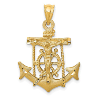 14k Yellow Gold Mariners Cross Pendant C141