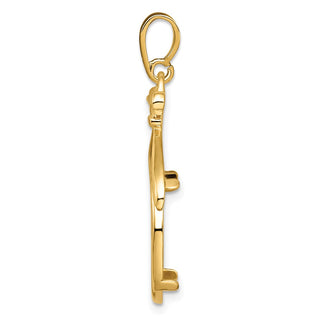 14k Yellow Gold 16.5mm Fancy Pointed & Curved Prong Coin Bezel Pendant - Fits 1/10 oz American Eagle and 1/10 oz Krugerrand