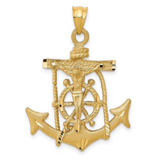 14k Yellow Gold Mariners Cross Pendant C144