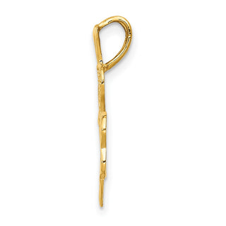 14k Yellow Gold Filigree Shamrock Pendant
