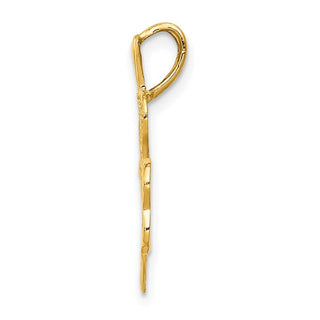 14k Yellow Gold Filigree Shamrock Pendant