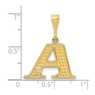 14k Yellow Gold Initial A Pendant C1449-A