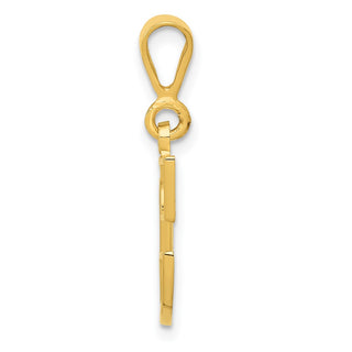 14k Yellow Gold Initial C Pendant C1449-C