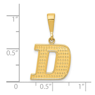 14k Yellow Gold Initial D Pendant C1449-D