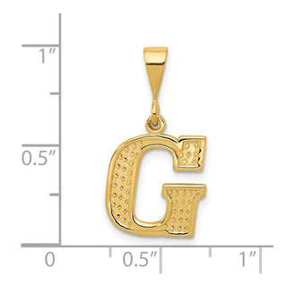 14k Yellow Gold Initial G Pendant C1449-G