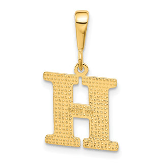 14k Yellow Gold Initial H Pendant C1449-H