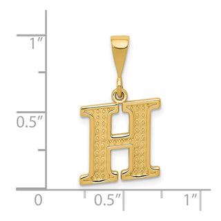 14k Yellow Gold Initial H Pendant C1449-H
