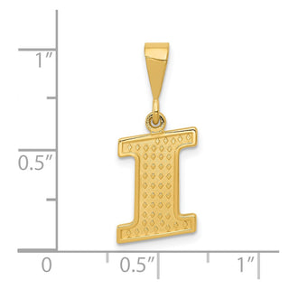 14k Yellow Gold Initial I Pendant C1449-I