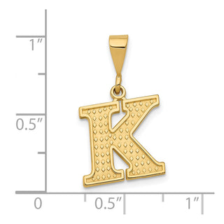 14k Yellow Gold Initial K Pendant C1449-K