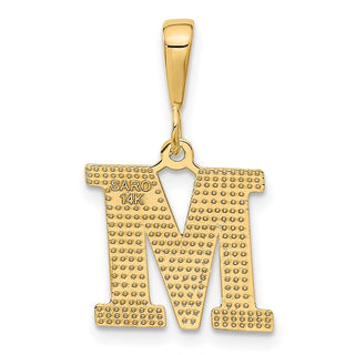 14k Yellow Gold Initial M Pendant C1449-M