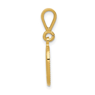 14k Yellow Gold Initial O Pendant C1449-O