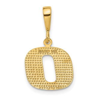 14k Yellow Gold Initial O Pendant C1449-O