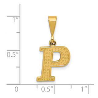 14k Yellow Gold Initial P Pendant C1449-P