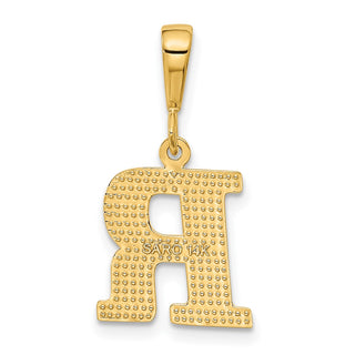 14k Yellow Gold Initial R Pendant C1449-R