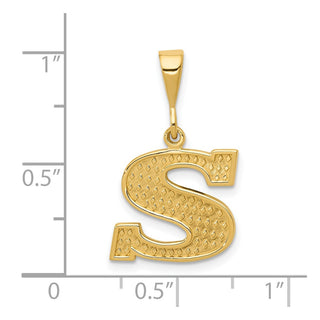 14k Yellow Gold Initial S Pendant C1449-S