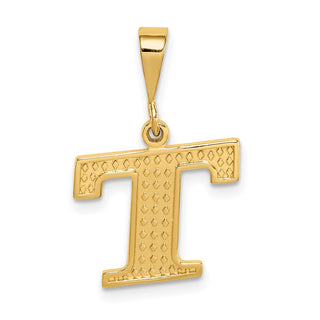 14k Yellow Gold Initial T Pendant C1449-T