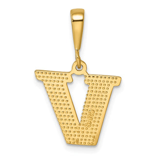 14k Yellow Gold Initial V Charm C1449-V