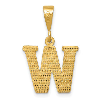 14k Yellow Gold Initial W Charm C1449-W