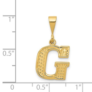 14k Yellow Gold Initial G Pendant C1449-G