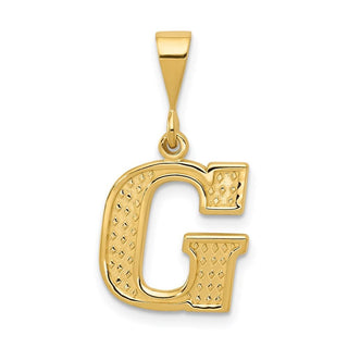14k Yellow Gold Initial G Pendant C1449-G