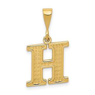 14k Yellow Gold Initial H Pendant C1449-H