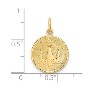 14k Yellow Gold Confirmation w/Dove Medal Charm
