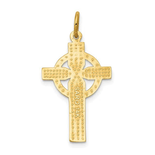 14k Yellow Gold Celtic Cross Pendant C1460