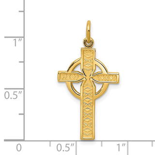 14k Yellow Gold Celtic Cross Pendant C1460