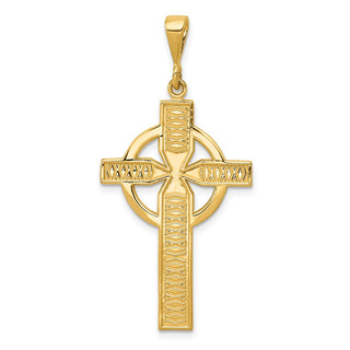 14k Yellow Gold Celtic Cross Pendant C1462