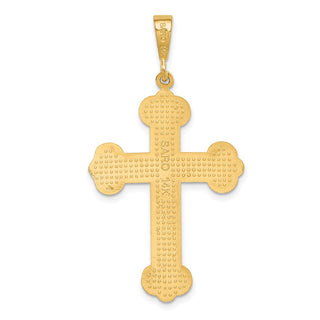14k Yellow Gold Budded Cross Pendant C1474