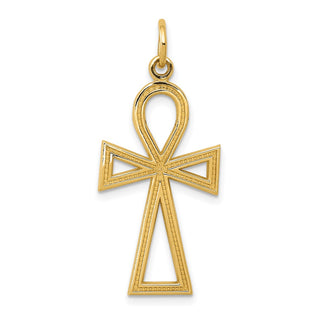 14K Yellow Gold Ankh Cross Charm C1475