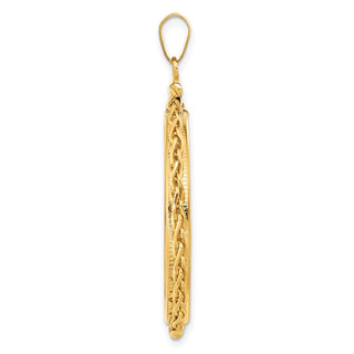 14k Yellow Gold 3mm Wheat Chain Screw Top 30mm Coin Bezel Pendant - Fits 1 oz Maple Leaf and 1/2 oz Cat