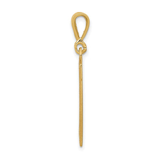14k Yellow Gold Caduceus Pendant C1612