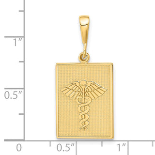 14k Yellow Gold Caduceus Pendant C1612