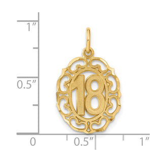 14k Yellow Gold #18 Oval Pendant