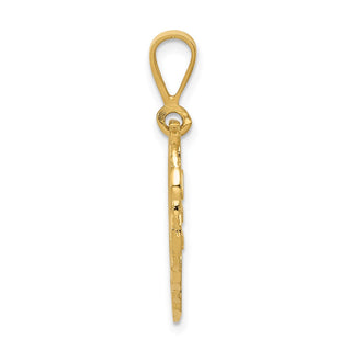 14k Yellow Gold Reversible 25th ANNIVERSARY Pendant C1672