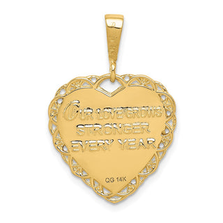 14k Yellow Gold Reversible 50th ANNIVERSARY Charm C1673