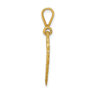 14k Yellow Gold Reversible FOR MY MOM Pendant