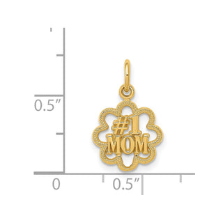 14k Yellow Gold #1 Mom Charm C1683