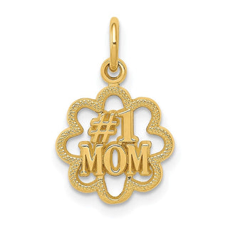 14k Yellow Gold #1 Mom Charm C1683