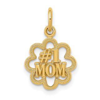 14k Yellow Gold #1 Mom Charm C1683