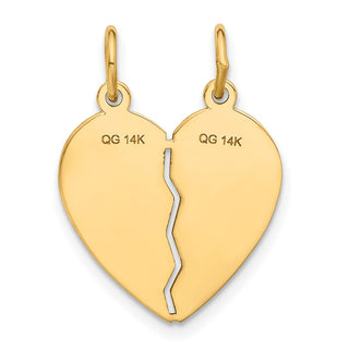 14k Yellow Gold Best Sister Break-Apart Charm