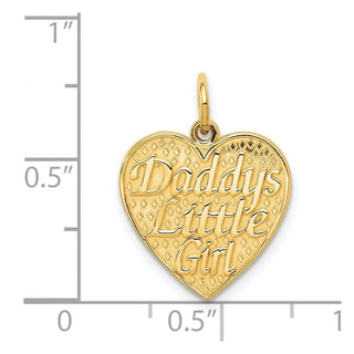 14k Yellow Gold Daddys Little Girl Charm C1703