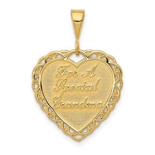 14k Yellow Gold Reversible For A Special Grandma Pendant