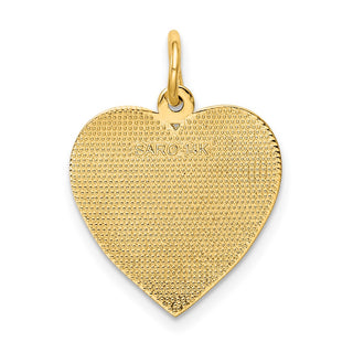 14k Yellow Gold Grandma Heart Charm C1709